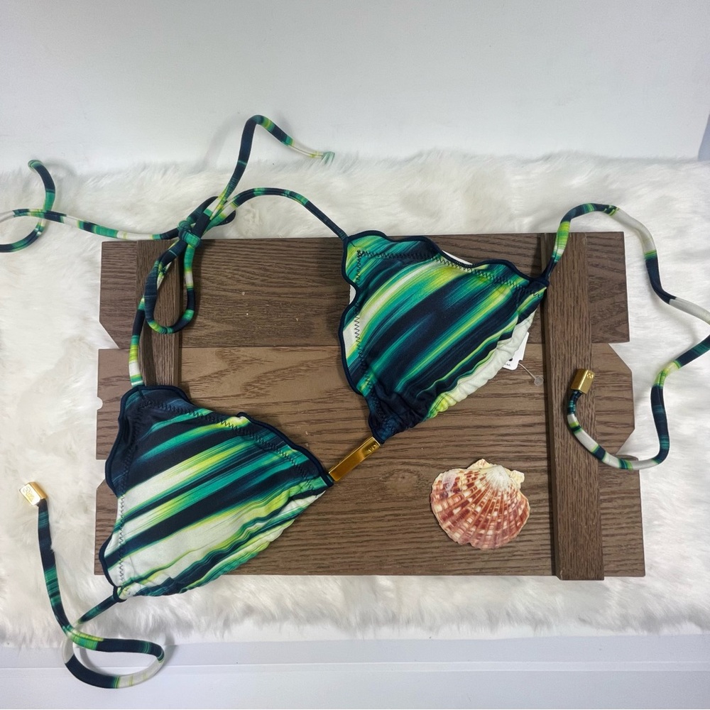 Vix Brush Ripple Triangle Bikini Top